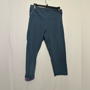 Champion Active Dark Teal Capri Leggings | Size XL